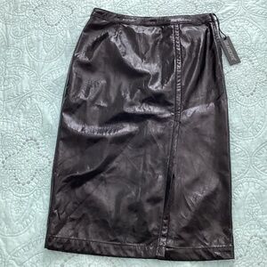 [BLANKNYC] faux leather skirt, NWT, sz 26, side zipper, slit left front thigh
